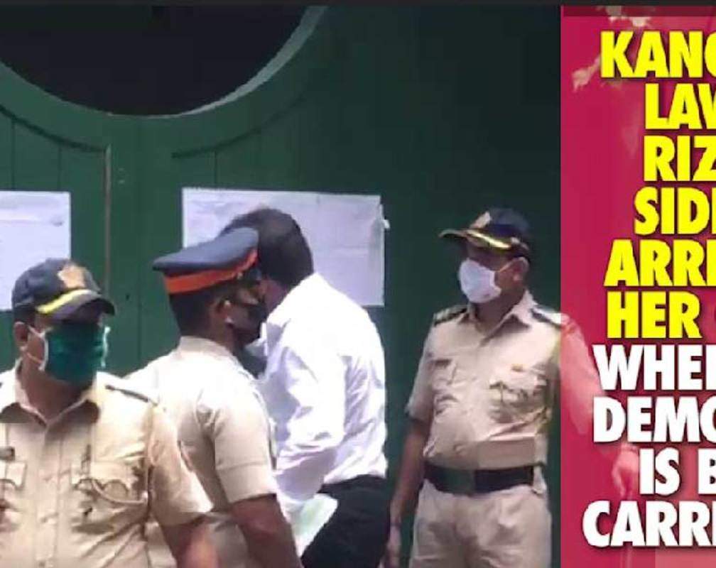 
Kangana’s lawyer Rizwan Siddiqui arrives at her office where BMC demolition is being carried out

