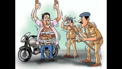 Gujarat: Booty-strapped liquor dealer puzzles cops