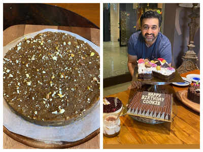 Shilpa Shetty celebrates Raj Kundra's birthday with Moong Dal Halwa Cake