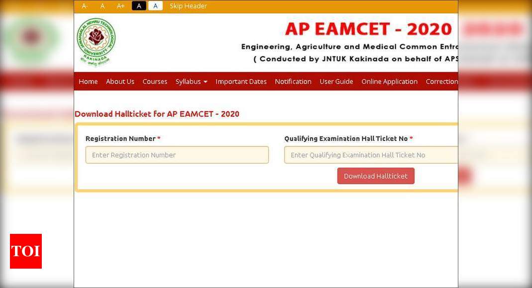 Ap Eamcet How To Download Ap Eamcet Hall Ticket Times