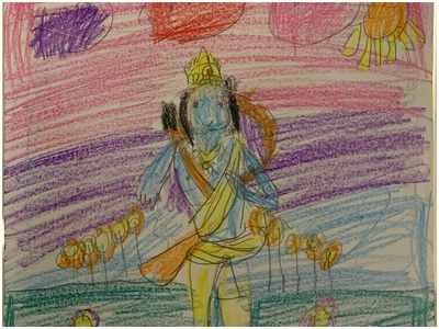 How to Draw God Shri Krishna Easy Drawing /krishna janmashtami/कैसे भगवान  कृष्ण जी का चित्र बनाये… | Drawing pictures for kids, Easy drawings, Art  drawings for kids