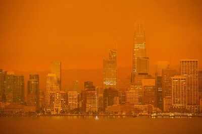 Photos: California wildfires turn sky orange - Times of India