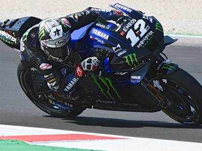 Yamaha's Vinales sets lap record to claim pole at San Marino MotoGP