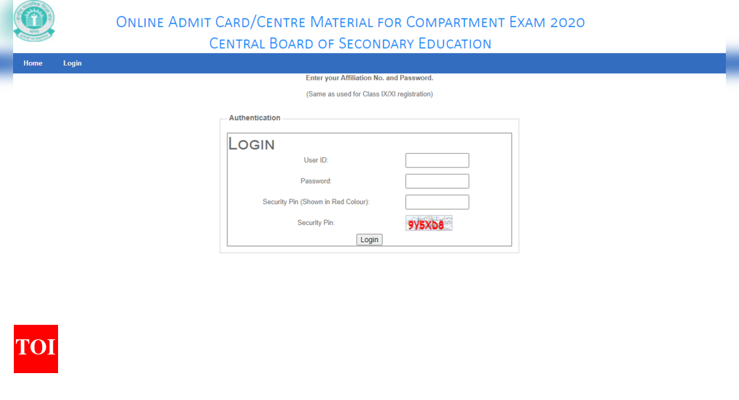 Cbse Compartment Exam 2020 Admit Card Released Download Here Times Of India Cbse Compartment Exam 2020 Admit Card Released Download Here Times Of India
