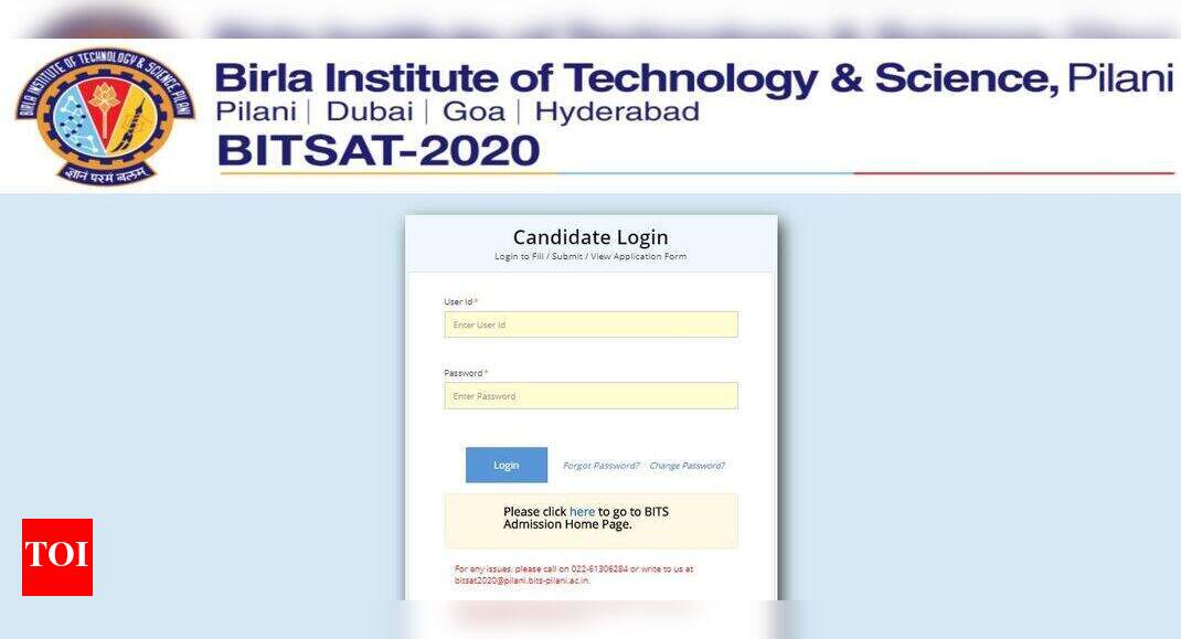 BITSAT admit card 2020 released, download here Times of India