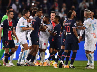 Neymar among five sent off as Marseille end long PSG curse | Football ...