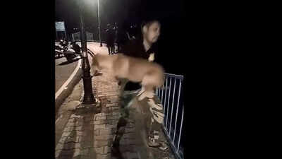 Bhopal Dog thrown in river: Man throws dog into Bhopal lake, video ...