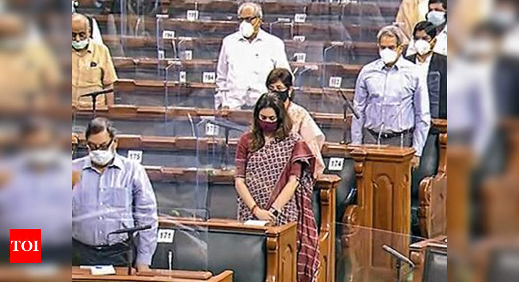 New normal: Plastic shields, MPs seated in galleries