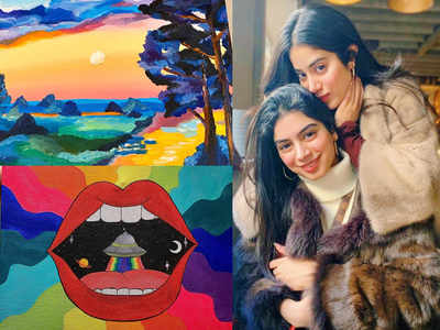 Exclusive! Janhvi and Khushi Kapoor's first paintings unveiled!