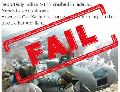FAKE ALERT: Pakistanis share photo of 2018 IAF helicopter crash as recent one