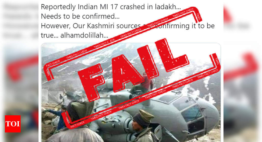 Pakistani shares fake pic of IAF helicopter crash