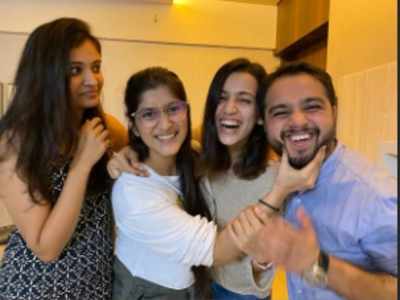 Photo: Esha Kansara, Shraddha Dangar, Deeksha Joshi, and Hardik Sangani ...