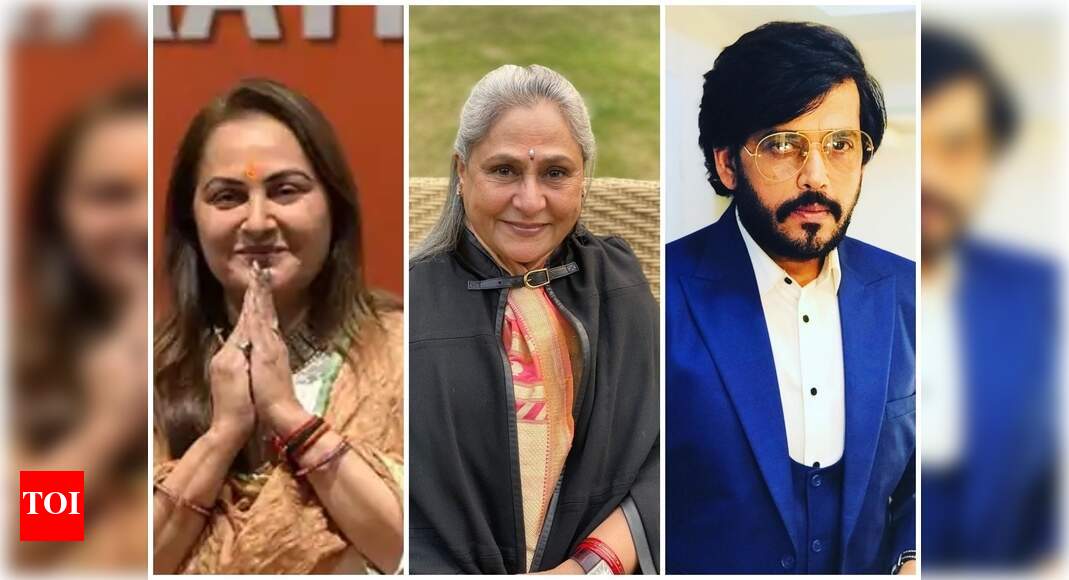 BJP MP Jaya Prada supports Ravi Kishan; says 'I think Jaya Bachchan ji is doing politics over the issue' - Times of India