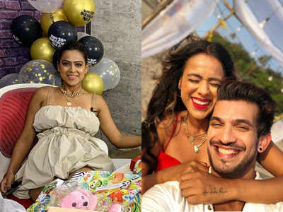 Nia Sharma is loaded with cakes, gifts on her 30th birthday; receives a nostalgic wish from friend Arjun Bijlani