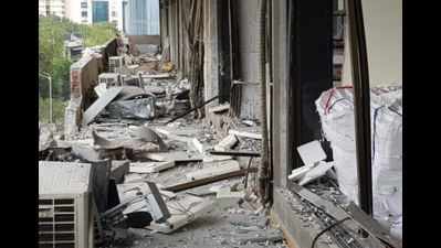 Mumbai: Portion of building collapses after blast inside lab in Worli, one injured