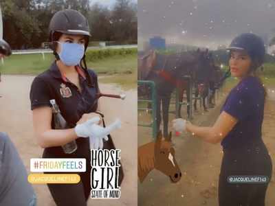 Watch video: Jacqueline Fernandez goes horse riding with her gal pals
