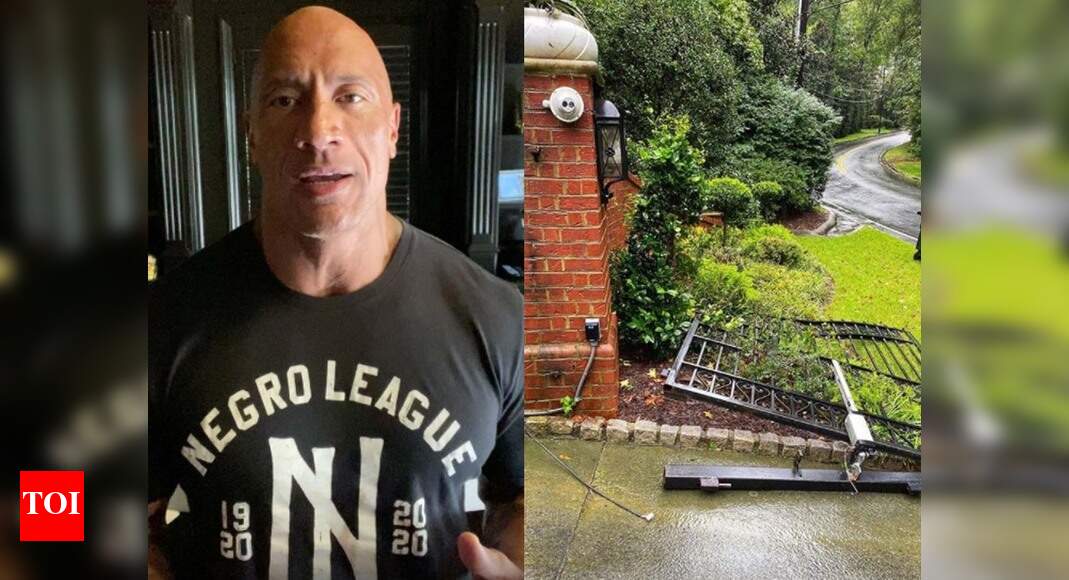 Dwayne Johnson channelises inner 'Black Adam' as he RIPS OFF gates of