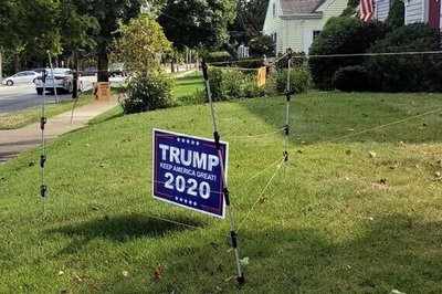 Current events: Electric fence deters Trump sign thieves