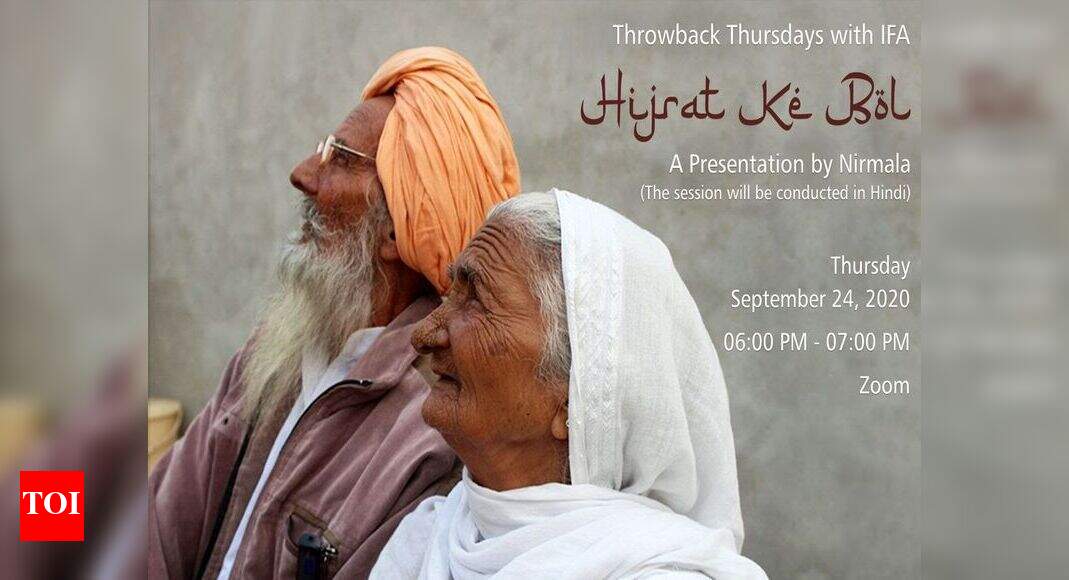 Revisiting the memories of partition through folk songs | events movie news - times of india