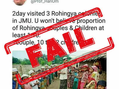 FAKE ALERT: Photo from Myanmar shared to claim every Rohingya couple in Jammu has 10 kids