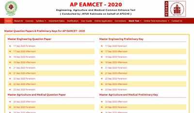 AP EAMCET answer key 2020 released, raise objections till Sep 28
