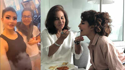 Jacqueline Fernandez is overjoyed as she reunites with her mom after 10 months!