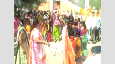 Gujarat: BJP workers in Bhavnagar play garba violating social distancing norms