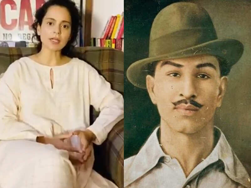 Kangana Ranaut Pays A Tribute To Bhagat Singh On His Birth Anniversary Hindi Movie News Times Of India