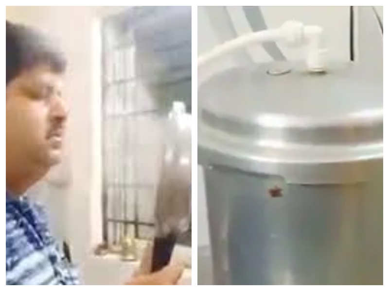 Man uses pressure cooker to inhale steam, netizens are divided
