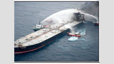 After blaze, tanker MT New Diamond to be towed to Gujarat