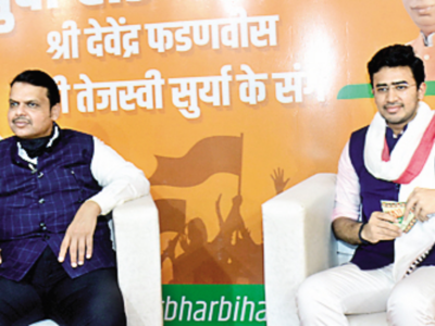 Devendra Fadnavis, Tejasvi Surya Woo Bihar Youth | Patna News - Times ...