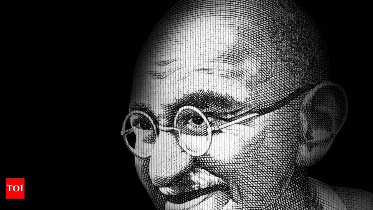 Gandhiji drawing from Dots || Very Easy Gandhi Bapu Drawing - YouTube