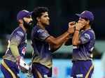 KKR co-owner Shah Rukh Khan cheers for his team during match against RR
