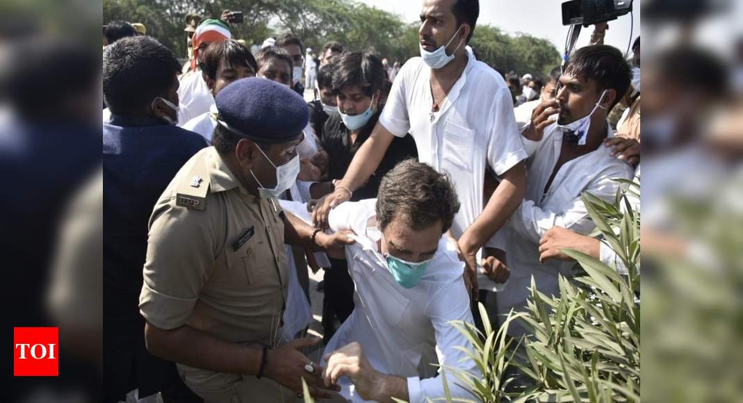 Police lathicharged me, says Rahul: Key points