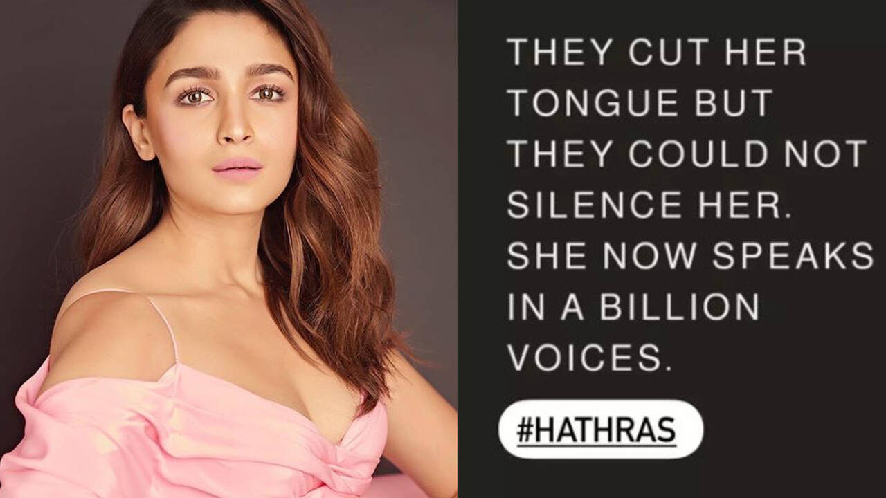Alia Bhatt reacts to the Hathras gang rape case, writes, They cut her  tongue but couldnt silence her