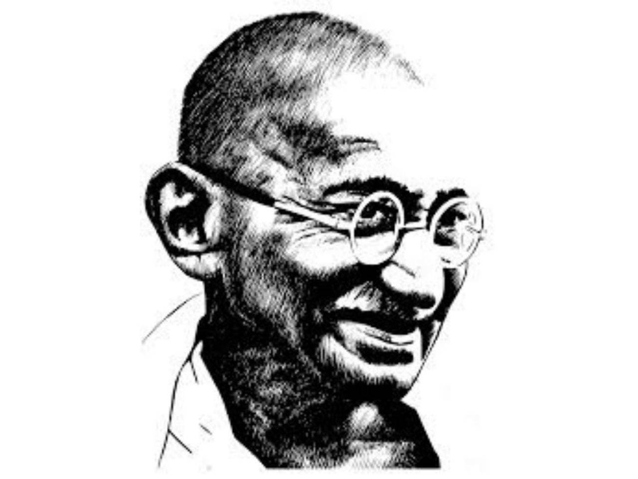 How To Draw Mahatma Gandhi - Mahatma Gandhi Drawing Easy Transparent PNG -  550x720 - Free Download on NicePNG