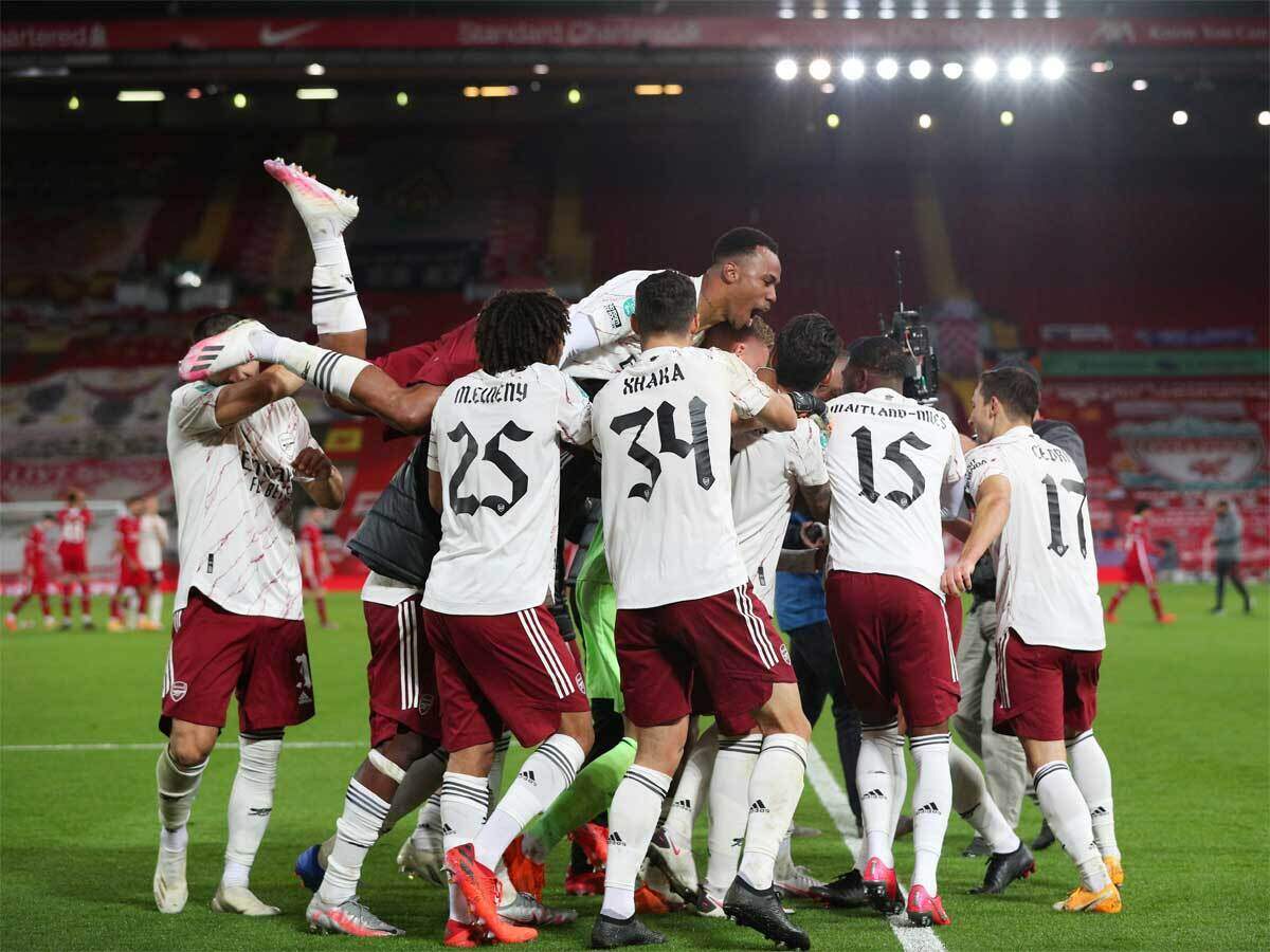 Arsenal Arsenal Edge Past Liverpool On Penalties To Reach League Cup Quarterfinals Football News Times Of India