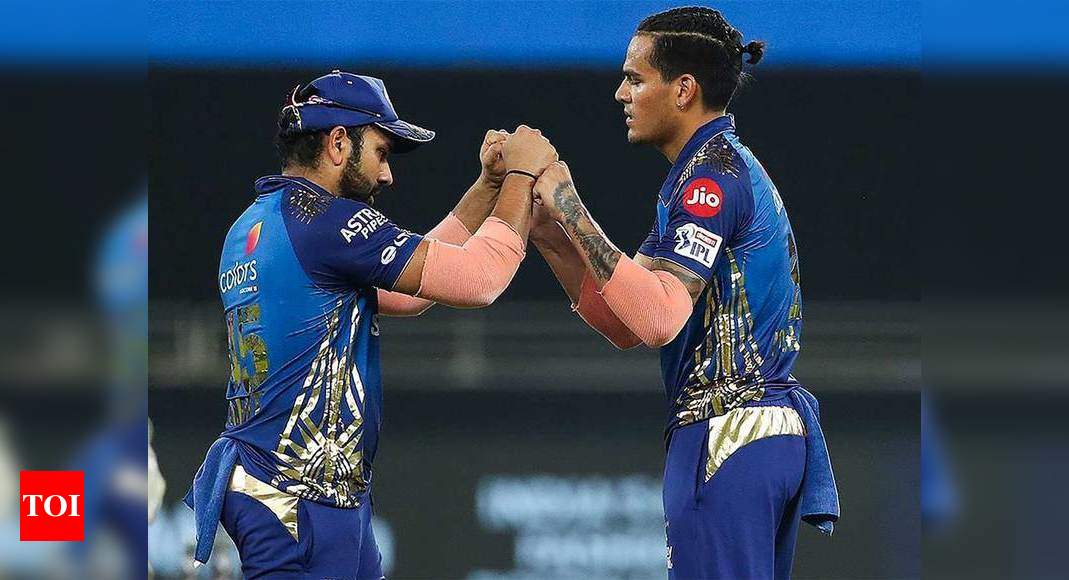 Mumbai Indians Ipl 2020 Pitch Was Helping Spinners Says Mumbai Indians Rahul Chahar Cricket News Times Of India