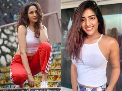 Saturday Style! Eesha Rebba and Pragya Jaiswal flaunt their killer figures in white crop tops
