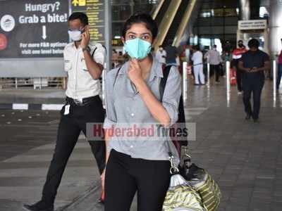 Spotted: Sai Pallavi looks every bit the Rowdy Baby as she arrives in Hyderabad