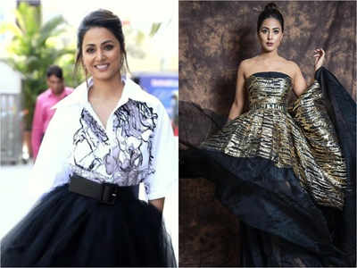 Hina khan outlet stylish dresses