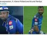 This photo of Krunal Pandya from MI vs RR match generates hilarious memes