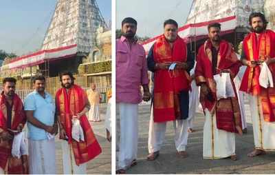 Harish Kalyan seeks blessings at Tirupati temple