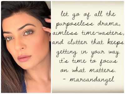 Sushmita Sen shares a motivational post: It's time to focus on what matters