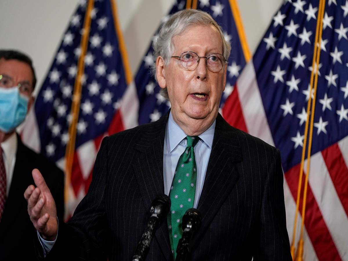 Mitch Mcconnell Says No Covid 19 Bill Likely Before Election Day Times Of India