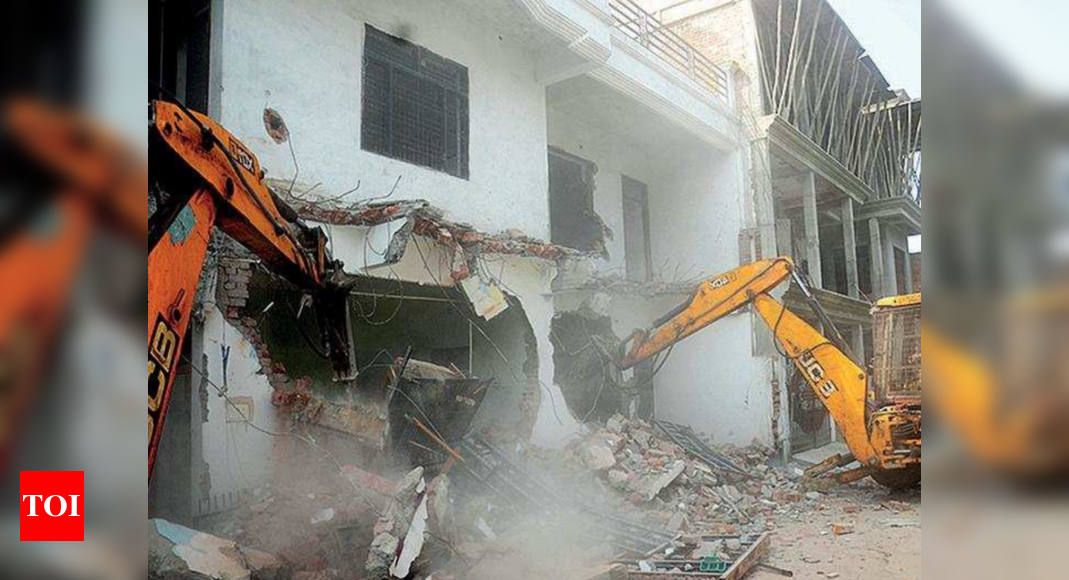 Illegal House Owned By Gangster Razed Allahabad News Times Of India