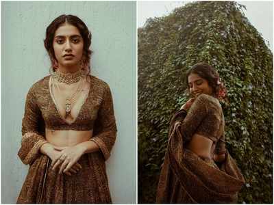 Priya Prakash Varrier looks regal as she flaunts a printed lehenga