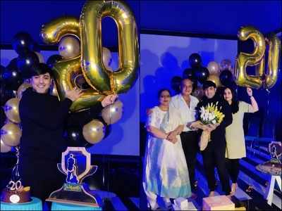 Tarun celebrates with family as “Nuvve Kavali” completes 20 Years