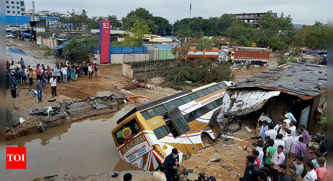 Hyderabad rains: Three dead as wall collapses in Gaganpahad area, toll ...