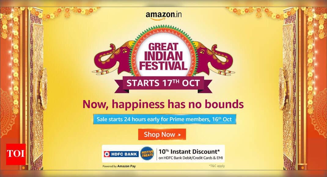 Amazon great indian sale dates: amazon great indian festival sale 2020 to start on october 17; early access to prime members | - the times reviews